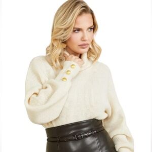 NWT Marciano “Eloise” High Neck Wool Blend Sweater (F-1)